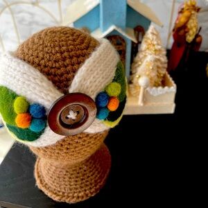 Felt Leaves Pom Pom Child’s Embrllished Headband